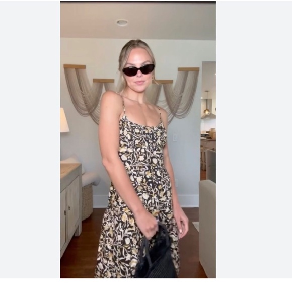 Doen Benoit Midi Dress — Noir Columbia Street Floral • Size S • Like New! - Picture 5 of 11